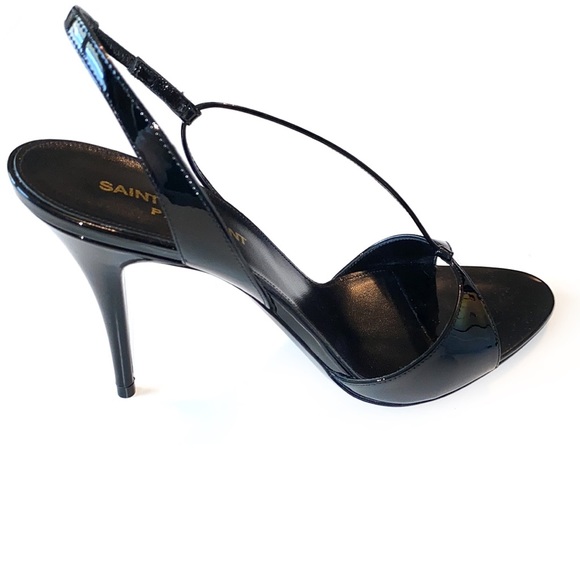 Saint Laurent Shoes - Saint Laurent Anouk 95 Black Patent Leather 38